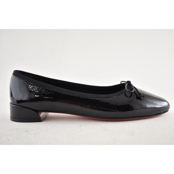 Christian Louboutin Sweetie Jane Flat Black Patent Leather Ballet Ballerina 41.5 - Picture 2 of 14